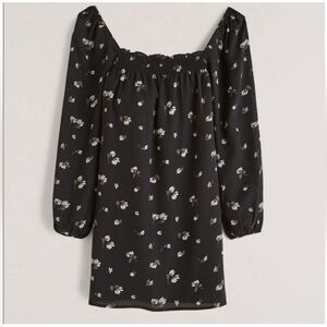 NWT A&F Long-Sleeve Smocked Neckline
Mini Dress